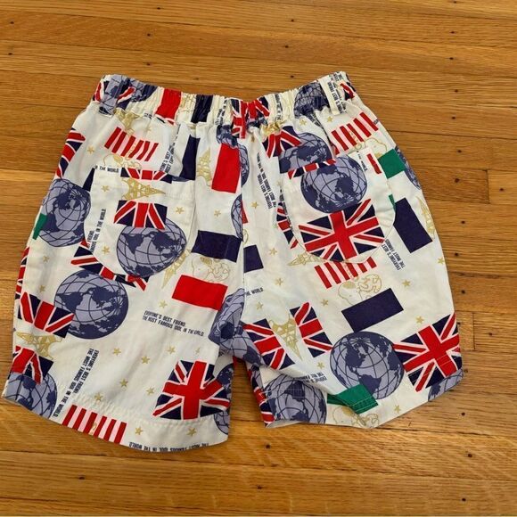 Snoopy Peanuts Vintage 80s World Flag Globe Shorts - Picture 2 of 5